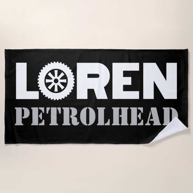 Toalha De Praia Loren Petrol Head (Frente)