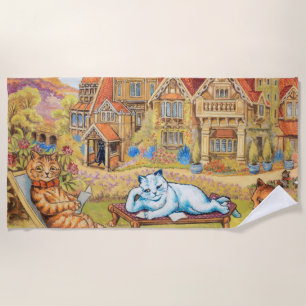 Toalha De Praia Louis Wain - Festa de Chá de Verão