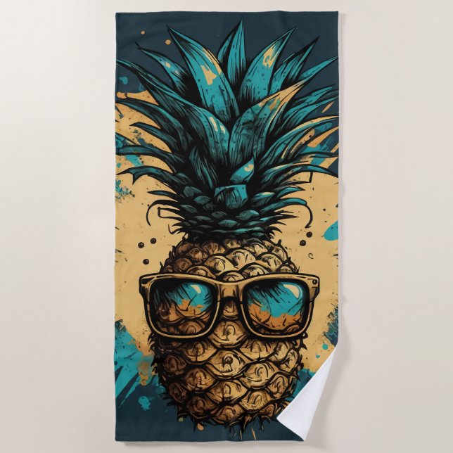 Toalha De Praia Lovely pineapple (Frente)