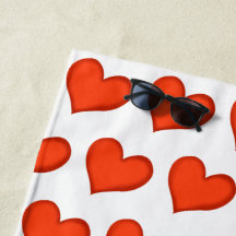Loving Hearts Beach Towel