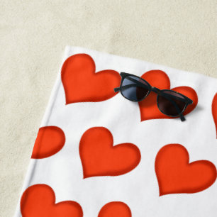 Toalha De Praia Loving Hearts Beach Towel