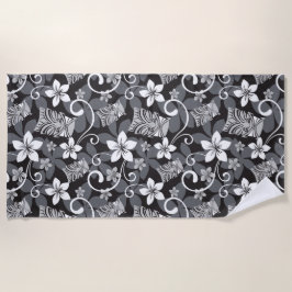 TOALHA DE PRAIA LUAU TIKI PATTERN (CHARCOAL)