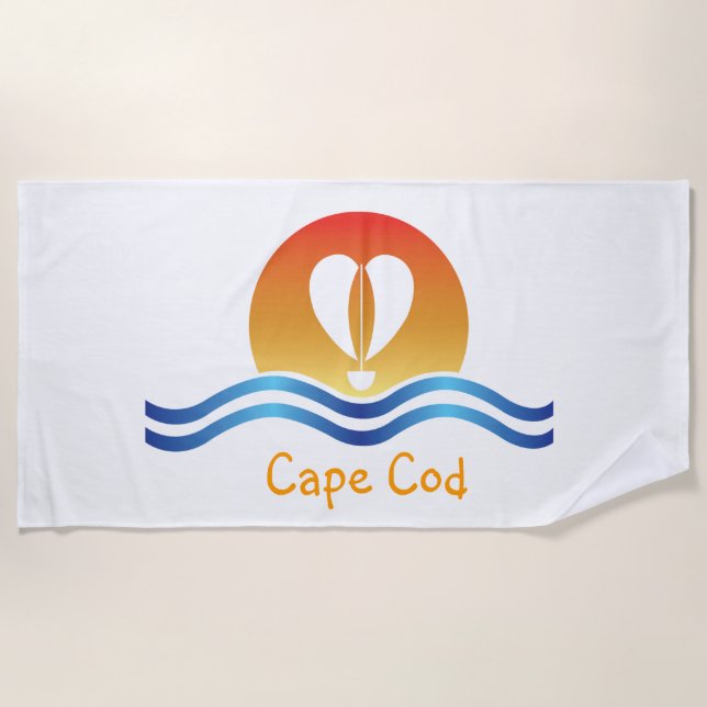 Toalha De Praia Luffers Sunset_Heart-Shaped Sail_Cape Cod (Frente)