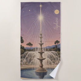 Toalha De Praia Lullaby Personalizado da Fonte de lavandas