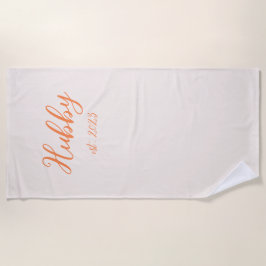 Toalha De Praia Luna de Mel Noiva Personalizada Correspondendo Mar