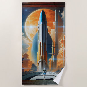 Toalha De Praia Lunar Lunar - Viagem para a Lua - Poster