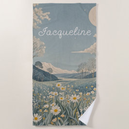 Toalha De Praia Lunar Meadow Personalizado