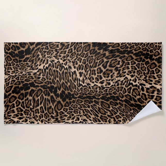 Toalha De Praia Luxury Animal Print beach Towel (Frente)