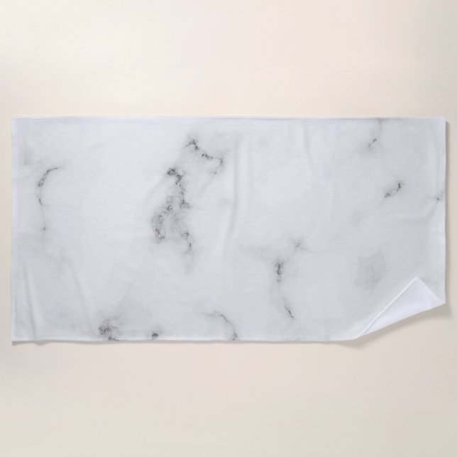 Toalha De Praia Luxury white marble texture (Frente)