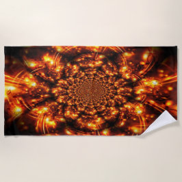 Toalha De Praia Luzes brilhantes Douradas