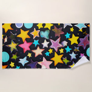 Toalha De Praia Luzes e estrelas Design Beach Towel