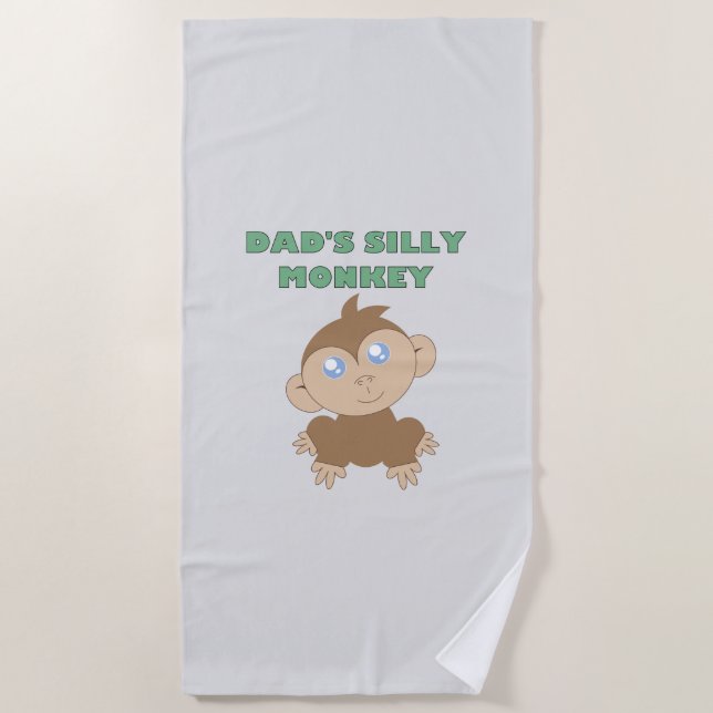 Toalha De Praia Macaco bobo - Torre de praia (Frente)