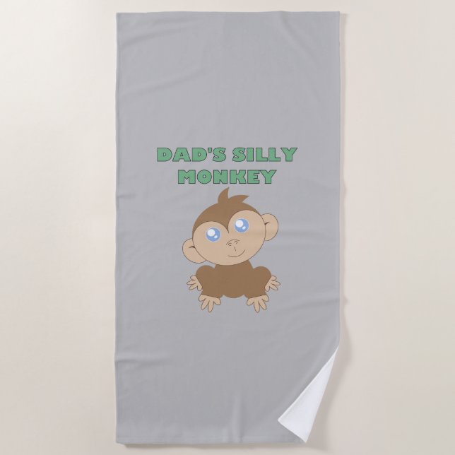 Toalha De Praia Macaco bobo - Torre de praia (Frente)