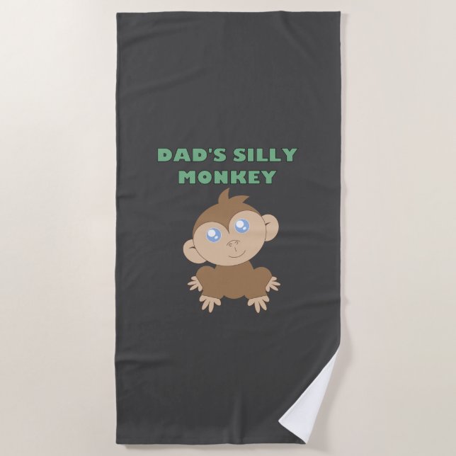 Toalha De Praia Macaco bobo - Torre de praia (Frente)