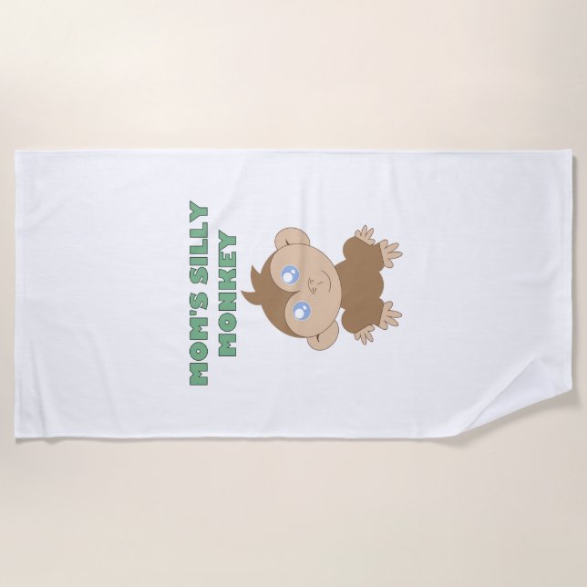 Toalha De Praia Macaco bobo - Torre de praia (Frente)
