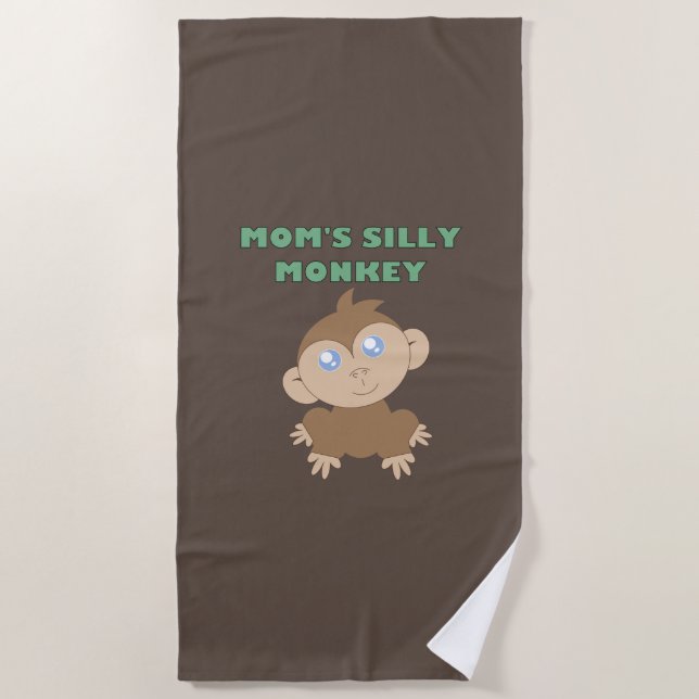 Toalha De Praia Macaco bobo - Torre de praia (Frente)