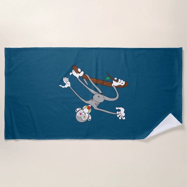 Toalha De Praia Macaco Percorrendo (Frente)