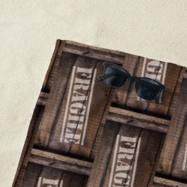 Toalha De Praia Madeira frágil crata de madeira castanha vinificad