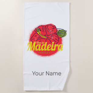 Toalha De Praia Madeira Hibiscus Fllower Island Portugal Souvenir