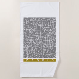 Toalha De Praia Madrid map