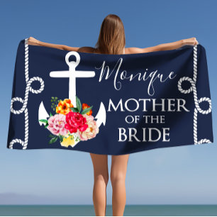 Toalha De Praia Mãe da Noiva Praia Personalizada de Casamento