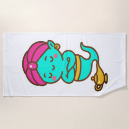 Toalha De Praia Magical Kawaii Djinn - Neon Spirit