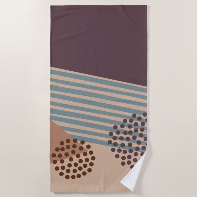 Toalha De Praia Mais um Abstrato do século Médio (Frente)