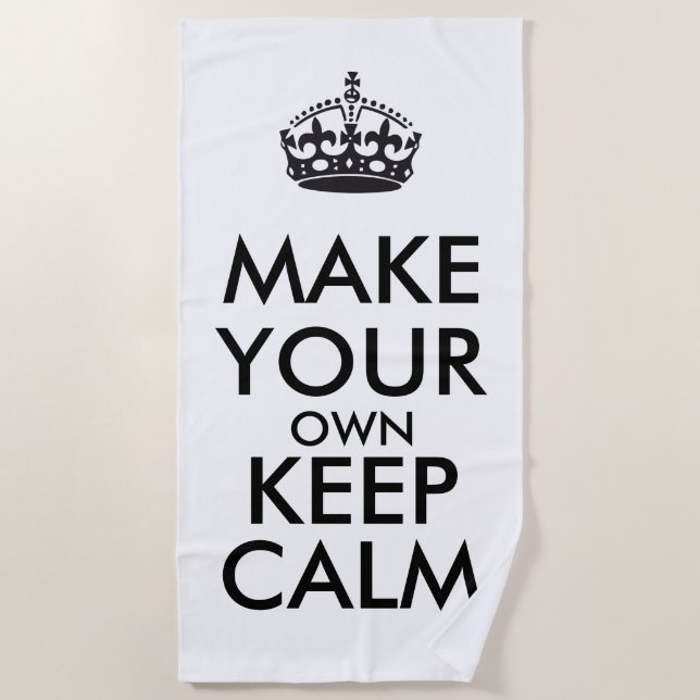 Toalha De Praia Make your own keep calm - black poster (Frente)