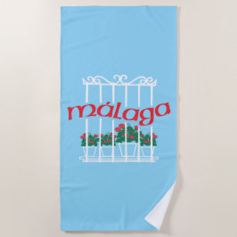 Toalha De Praia Malaga, window with flowers