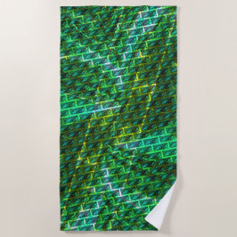 Toalha De Praia Maldito verde, arranhado, grade ou tijolo diferent