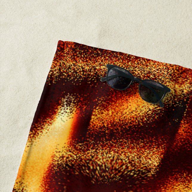 Toalha De Praia Manchas amarelas e vermelhas parecem turvas com de (In Situ)