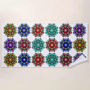 Toalha De Praia Mandala em várias cores