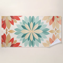 Toalha De Praia Mandala Petals Beach Towel