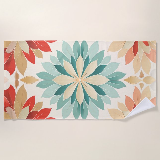 Toalha De Praia Mandala Petals Beach Towel (Frente)