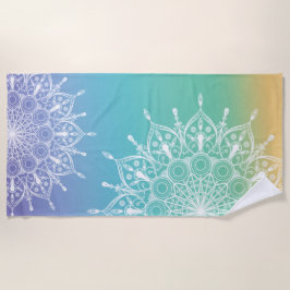Toalha De Praia Mandala Rainbow