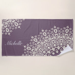 Toalha De Praia Mandala Yoga Mat com Nome, Personalizável, Persona