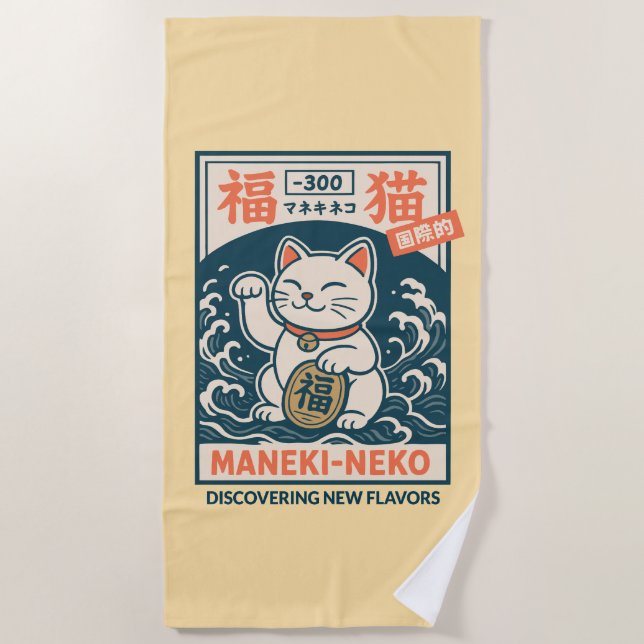 Toalha De Praia Maneki-Neko (Frente)