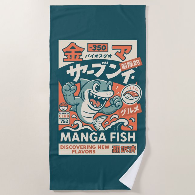 Toalha De Praia Manga Fish (Frente)
