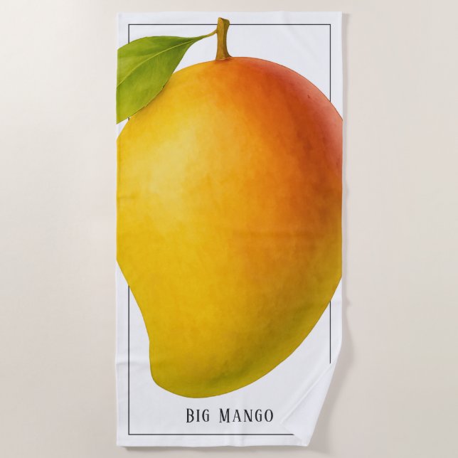 Toalha De Praia Manga Grande, Fruta Doce e Nome (Frente)