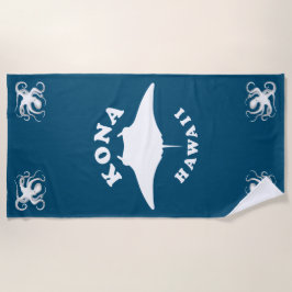 Toalha De Praia Manta Ray Diving em Kona, Havaí