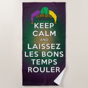 Toalha De Praia MANTER CALM e LAISSEZ LES BONS TEMPS ROULER