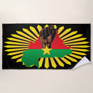 Toalha De Praia Mapa do Burkina Faso, Bandeira e Resistência à Rev