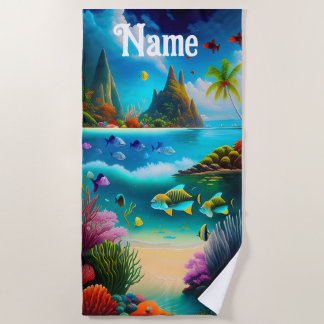 Toalha De Praia Mar submarino Ocean Fish Beach, Piscina Towel