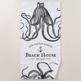 Toalha De Praia Marés em Tentáculos | Octopus Themed Beach House