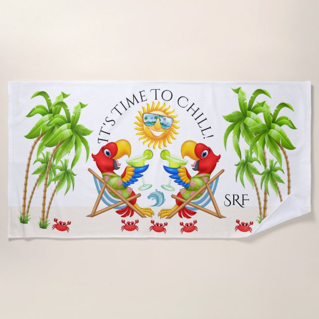 Toalha De Praia Margarita Parrot Beach Towel (Frente)