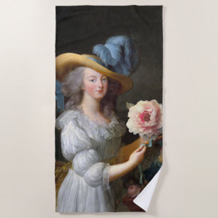Toalha De Praia Marie Antoinette com Flor Anêmona Rosa