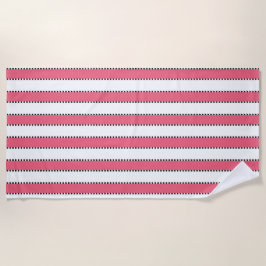 Toalha De Praia Marie Antoinette Pink Stripe Towel