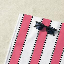 Toalha De Praia Marie Antoinette Pink Stripe Towel
