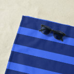 Toalha De Praia Marinho azul Simples Moderno Nome da Faixa de Duas<br><div class="desc">Marinho azul Simples Moderno Nome da Faixa de Duas Pontas</div>