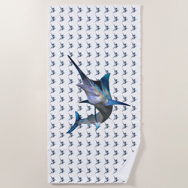 Toalha De Praia Marlin Profile Beach Towel (Frente)